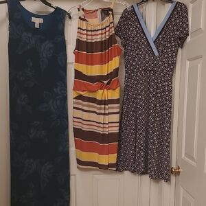 Striped Sleeveless Maxi Dress in Red and Yellow